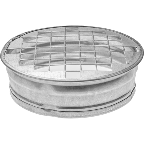 4 Inch Metal Duct End Cap with Wire Mesh, Galvanized Vent Pipe Cover