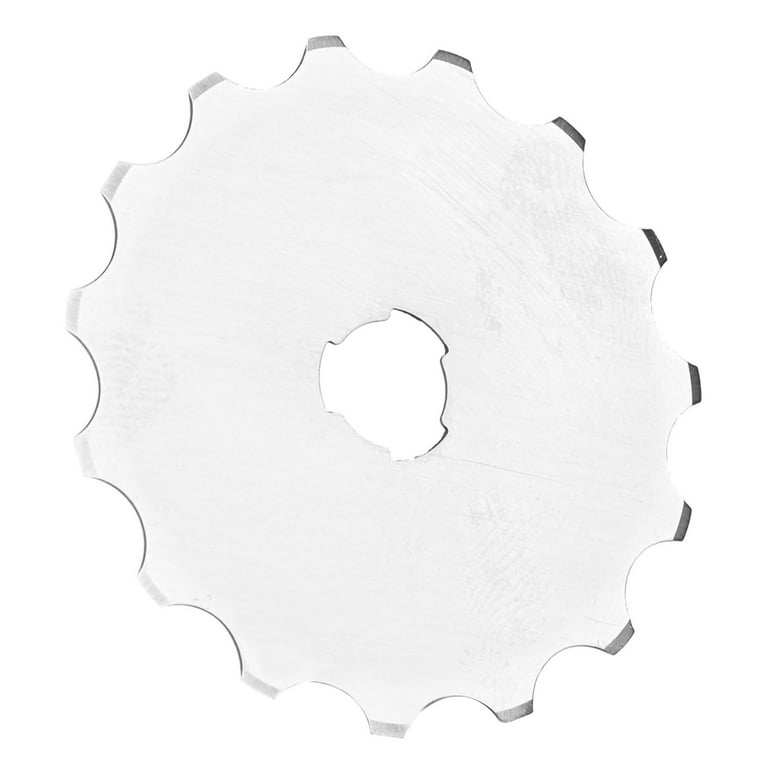 Rotary Cutter Blades 45mm, 5 Pcs Serrated Rotary Cutter Blades with Storage  Case, Perforating Rotary Replacement Blade for Crochet Edge Projects,  Fleece, Compatible with 45mm Rotary Cutters 
