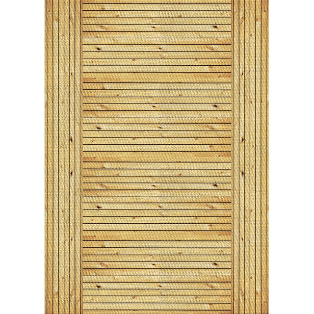 Ahgly Company Machine Washable Indoor Rectangle Transitional Dark Golden Rod Brown Area Rugs, 5' x 7'