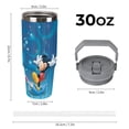 thumbnail image 2 of YIXIGGC30 Oz Mignon Dessin Animé Mickey Mouse Gobelet avec Couvercle à Paille Rabattable Poignée Supérieure, Tasse de Voyage en Acier Inoxydable Isolée sous Vide pour Voiture, Cadeau de Saint-Valentin Halloween Anniversaire Noël JU223-738, 2 of 8