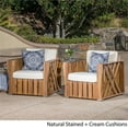 thumbnail image 2 of Noble House Cadence Outdoor Natural Stained  Club Chairs (Set of 2), 2 of 11