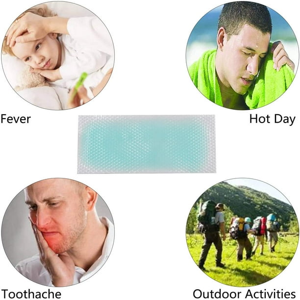 Fever Cooling Patch 20 Pcs Migraine Headache Soothing Gel Pads