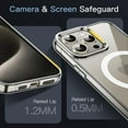 thumbnail image 5 of JETech Magnetic Case for iPhone 15 Pro 6.1-Inch Compatible with MagSafe Wireless Charging, Shockproof Phone Bumper Cover, Anti-Scratch Clear Back (Clear), 5 of 7
