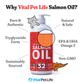 Vital Pet Life Salmon Oil for Dogs & Cats, Supports Healthy Skin Coat