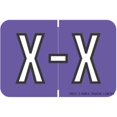 thumbnail image 1 of - File Folder Labels, Alphabet Letter X, Barkley/Sycom FABKM - BXAM Series Compatible Alpha Stickers, Purple, 1" X 1-1/2", 500/Roll, 1 of 2