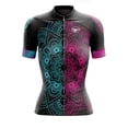 thumbnail image 5 of Camisetas de ciclismo de manga corta de color morado para mujer, uniforme de ciclismo, ropa deportiva de equipo profesional, camiseta de motocross, ropa de bicicleta de montaña, 5 of 5