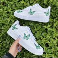 thumbnail image 3 of Air Force 1 Custom LightGreen Monarch Butterfly Fun Shoes Mens Womens Kids Sizes, 3 of 6
