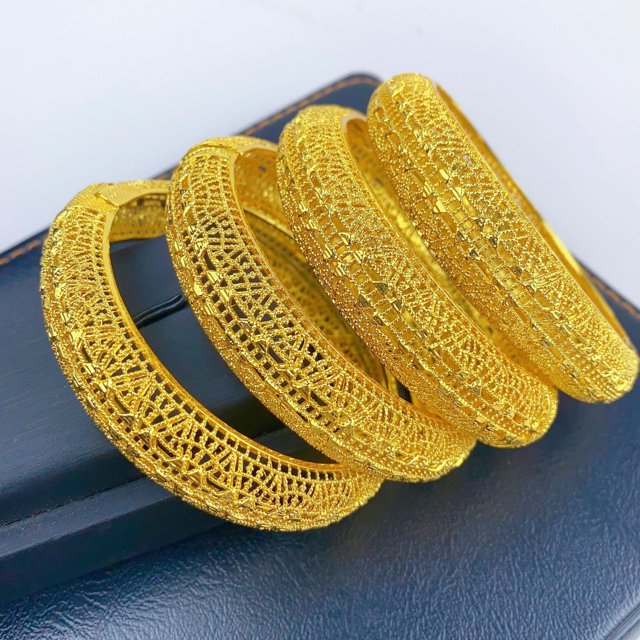 Pulsera de aleación chapada en oro para novia, pulsera de lujo ligera para boda para mujer, pulsera de oro y arena, joyería