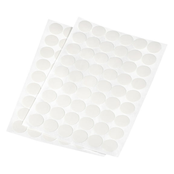 Uxcell 21mm Dia Self Adhesive Screw Hole Cover Stickers White Line 4 Sheet/216Pcs