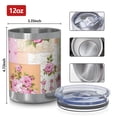 thumbnail image 3 of 12oz Tumblers Pioneer Flower Vacuum Insulated Stainless Steel Travel Tumbler Cups Mug with Lid and Straw for Beer,Coffee,Beverages with Cleaning Brush for Cold & Hot Drinks, 3 of 5