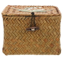 Guiyong Woven Sundries Basket Make-up Storage Basket with Lid Household Storage Basket