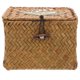 thumbnail image 1 of Cesta tejida para artículos diversos, cesta para guardar maquillaje con tapa, cesta para guardar artículos del hogar, 1 of 6