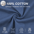 thumbnail image 6 of EA'S SECRET 100% Cotton Mens Robe Lightweight Long Kimono Bathrobe with Pockets Cozy Knit Spa Robes Breathable Shower Bath Robes(Blue,XL), 6 of 11