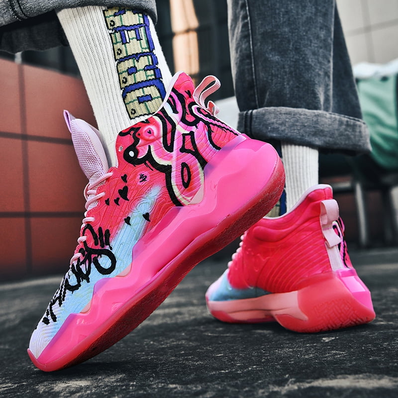 Chaussures de Basket Ball pour Hommes Sneaker Haut de Gamme Mode Couleur Basket Ball Sneaker pour Hommes Fluorescent Shoes sebneei Walmart
