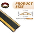 thumbnail image 2 of Uxcell Floor Cord Cover 3.3FT, Self Adhesive Cord Hider Floor Power Cord Protector Extension Cable Management Cable Recess 0.8" W x 0.4" H for Offices Exhibitions, Yellow/ Black, 2 of 6