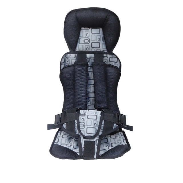Asiento seguridad coche / auto ligero y portátil (6 a 12 años) Babies and Kiddies Gris con negro
