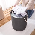 thumbnail image 4 of Organizadores de armario y almacenamiento Cesto de ropa sucia Cesto de ropa plegable Cesto de ropa sucia Asa de cuerda de sisal protectora para dormitorios universitarios Baño Dormitorio Cesto de ropa, 4 of 6