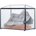 thumbnail image 1 of Small .‘‘ x .‘‘ x .‘‘ Glass Card Box with Slot & Lock for Wedding Reception Geometric Clear Envelops Box Suitable for x es Cards Gold (Slot Length cm) Handmade, 1 of 9
