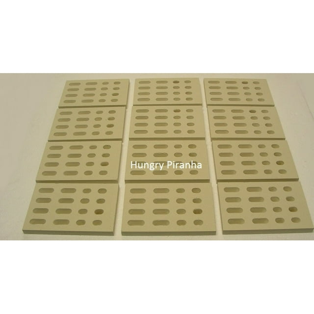 Turbo BBQ Galore Gas Grill Ceramic Brick Flame Tamer 12 total 7" x 4 3/4"