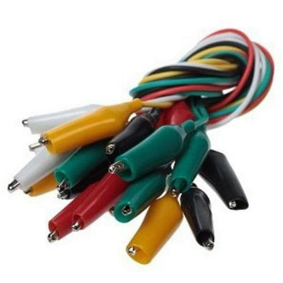 40pc Insulated Test Lead Cable with Alligator Clips Colorful Set
