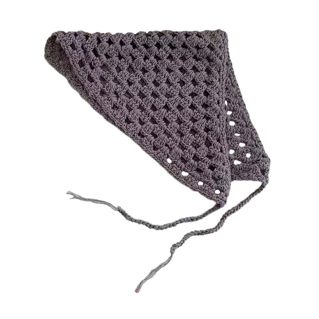 Decoración de pañuelo en la cabeza Accesorios para el cabello multifuncional Ornamento de triángulo elegante para mujeres Diadema de la cabeza de la Gris