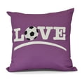 thumbnail image 1 of Simply Daisy's, Love Soccer, Pink 18 Inch Word Print Pillow, 1 of 2