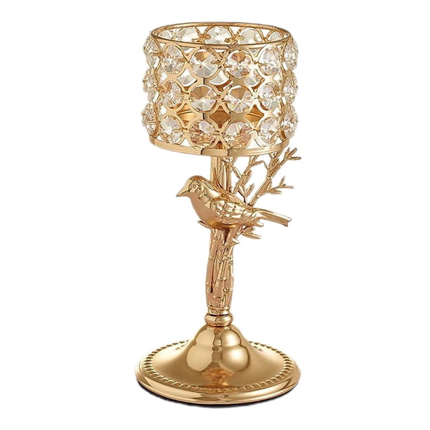 Regalos de La Decoración Del Cumpleaños Del Candelero de Cristal Del Metal Del Vintage S