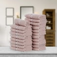 thumbnail image 3 of Ample Decor 100% Cotton Washcloths Set of 20 - Highly Absorbent, Popcorn Textured - Mulaayam Collection - Soft Pink 12 X 12 Inch, 3 of 6