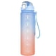 thumbnail image 1 of Botella de agua de 1 l, botella para beber con pajita y marcador de tiempo, botella deportiva con boquilla segura y tapa sin BPA para deportes, gimnasio, oficina, camping, correr, 1 of 6