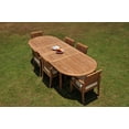 thumbnail image 5 of Grade-A Teak Dining Set: 6 Seater 7 Pc: 118" Double Extension Oval Table And 6 Lagos Arm Chairs Outdoor Patio WholesaleTeak #WMLGr, 5 of 5