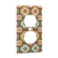 thumbnail image 2 of Yayeee Duplex Wall Plate 1-Gang 4.5"x2.7" Home Receptacle Light Switch Decorative Outlet Cover, Retro Blossom Flower, 2 of 7