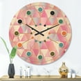 thumbnail image 2 of Designart 'Diamond Retro Pattern VI' Mid-Century Modern Wood Wall Clock, 2 of 5