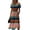Pink, variant on Minjewel Women's Striped Mini Dress with V-Neck Short Sleeve - Breton Summer Dress, Loose Flowy Beach Party Outfit, Comfy Vacation Top,Black,XL