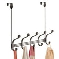 thumbnail image 4 of mDesign Closet Over Door/Wall Mount 10 Hook Storage Organizer Rack, Bronze, 4 of 7