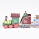 thumbnail image 5 of Lote de 4 mini trenes de madera para decoración navideña, juguetes de regalo para niños para fiestas. Vistoso, 5 of 9