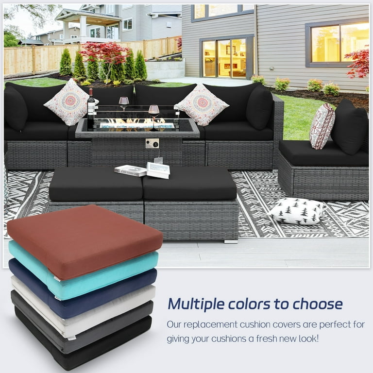 NICESOUL 20pc Water Resistant Zippered Slipcovers Set Outdoor Patio Furniture Cushion Covers Walmart