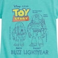 thumbnail image 3 of Toy Story 4 - Buzz Sketches - Toddler & Youth Girls Short Sleeve Graphic T-Shirt, 3 of 5