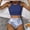 Blue, variant on 2024 Womens Bikinis Juniors Solid Bikini Strap Bikini Deep V Cute Split Swimsuit Set Two Piece Set Swimming Suit