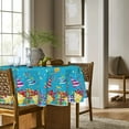 thumbnail image 3 of Birthday Tablecloth 70x70 Inch Round, Happy Birthday Ballon Blue Washable Seasonal Table Cover for Party Picnic Dinner Decor, 3 of 6