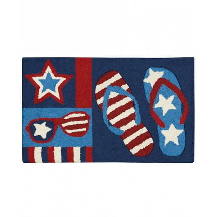 Nourison Home Trends Flip Flop 1'6"X2'6" Navy Indoor Kitchen Mat