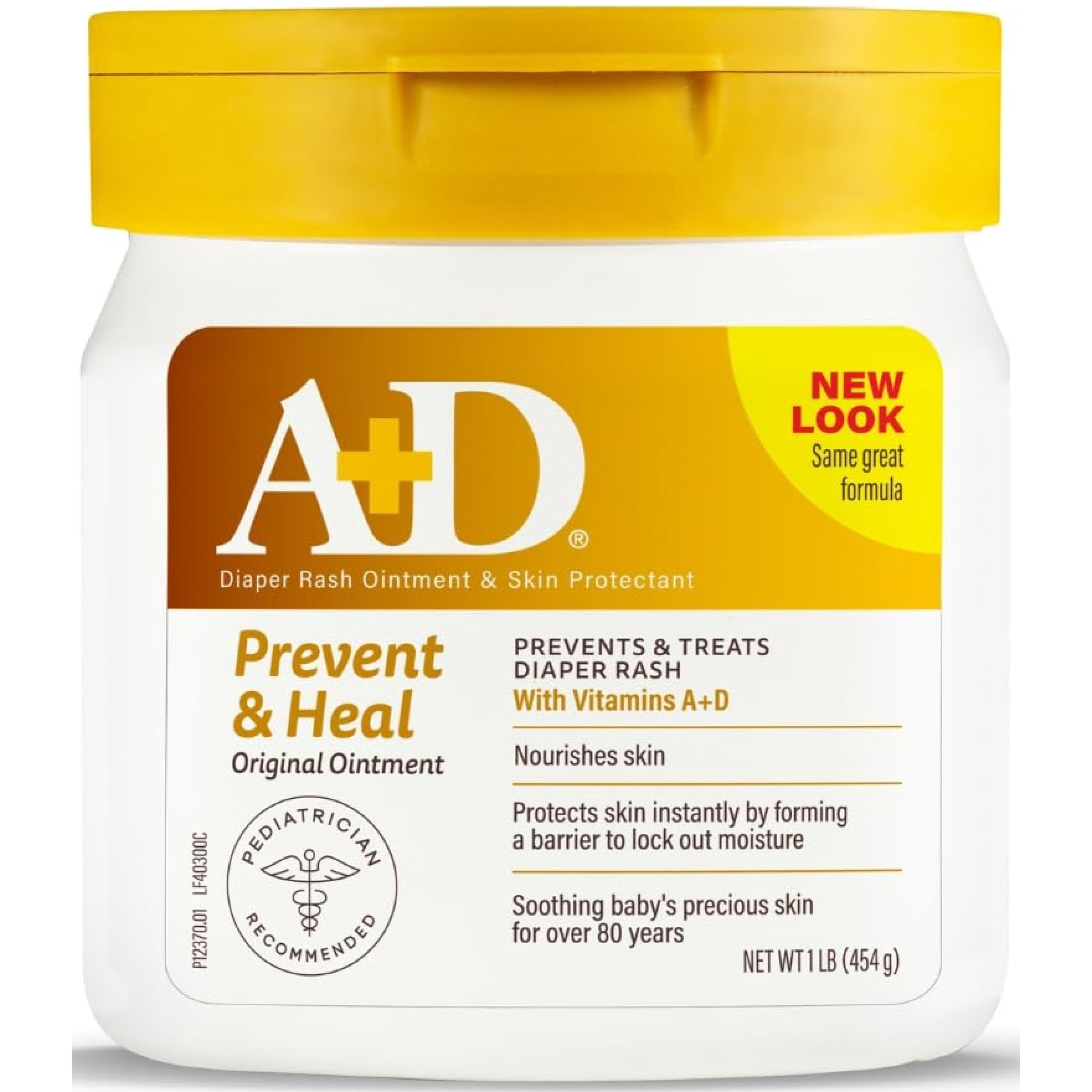 A+D Diaper Rash & Skin Protectant Prevent Original Ointment, 16oz, 6-Pack