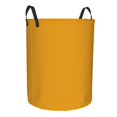thumbnail image 2 of Fotbe Laundry Hamper With Durable Leather Laundry Basket Goldenrod Thickened Waterproof Round Collapsible Laundry Hamper, Dirty Clothes Laundry Basket, 2 of 8
