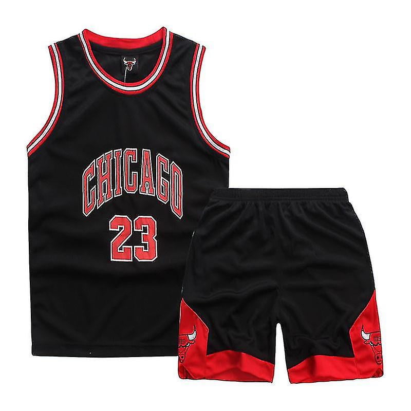 Chicago Bulls 23 Michael Jordan Maillot No.23 uniforme de Basketball pour Enfants noir Walmart