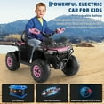 thumbnail image 3 of EDTara 12V Toddler Electric Car with Remote Control, Kids Ride On Car with Bluetooth USB Music Player, 2x35W Motor, LED Headlights, 3 of 8