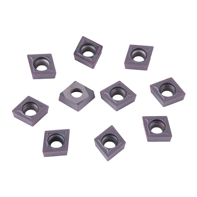 CNC Carbide Blade, 10 Plas de Inserción Con Caja, para la Herramiente de de Torno, Adecuado para el Procesamiento de Acero y Acero inoxidable