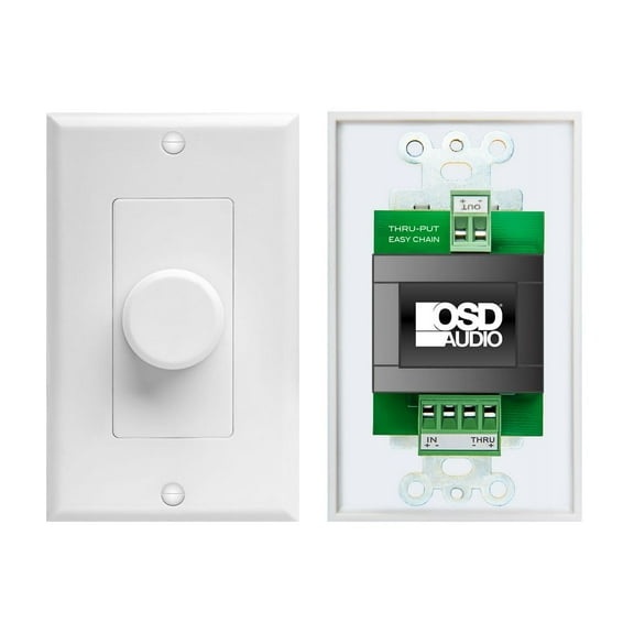 OSD Audio MVC25 25W High Power Commercial 25/70V In-Wall Rotary In-Wall Volume Control, Easily Daisy Chain