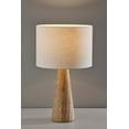 thumbnail image 6 of Adesso Travis 25.5" 3-Way Travertine Table Lamp with White Textured Drum Shade, 6 of 6