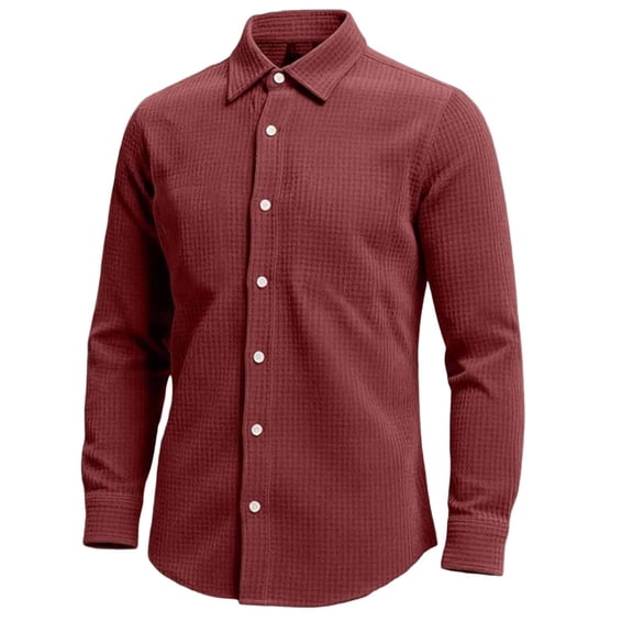 Long Sleeve Shirts for Men, Mens Long Sleeve Button Down Shirts Wrinkle Free Stretch Untucked Dress Shirts Business Casual Shirt