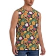 thumbnail image 2 of Balery Tropical Fruits Men's Sleeveless Muscle Shirts Workout Tank Top, Moisture Wicking, Odor Protection-Large, 2 of 8