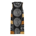 thumbnail image 3 of African Mud Cloth Artistry Art Spring Summer Dresses for Women Fashion T-shirt Dress Casual Sleeveless Loose Sundress with Pockets, 3 of 5